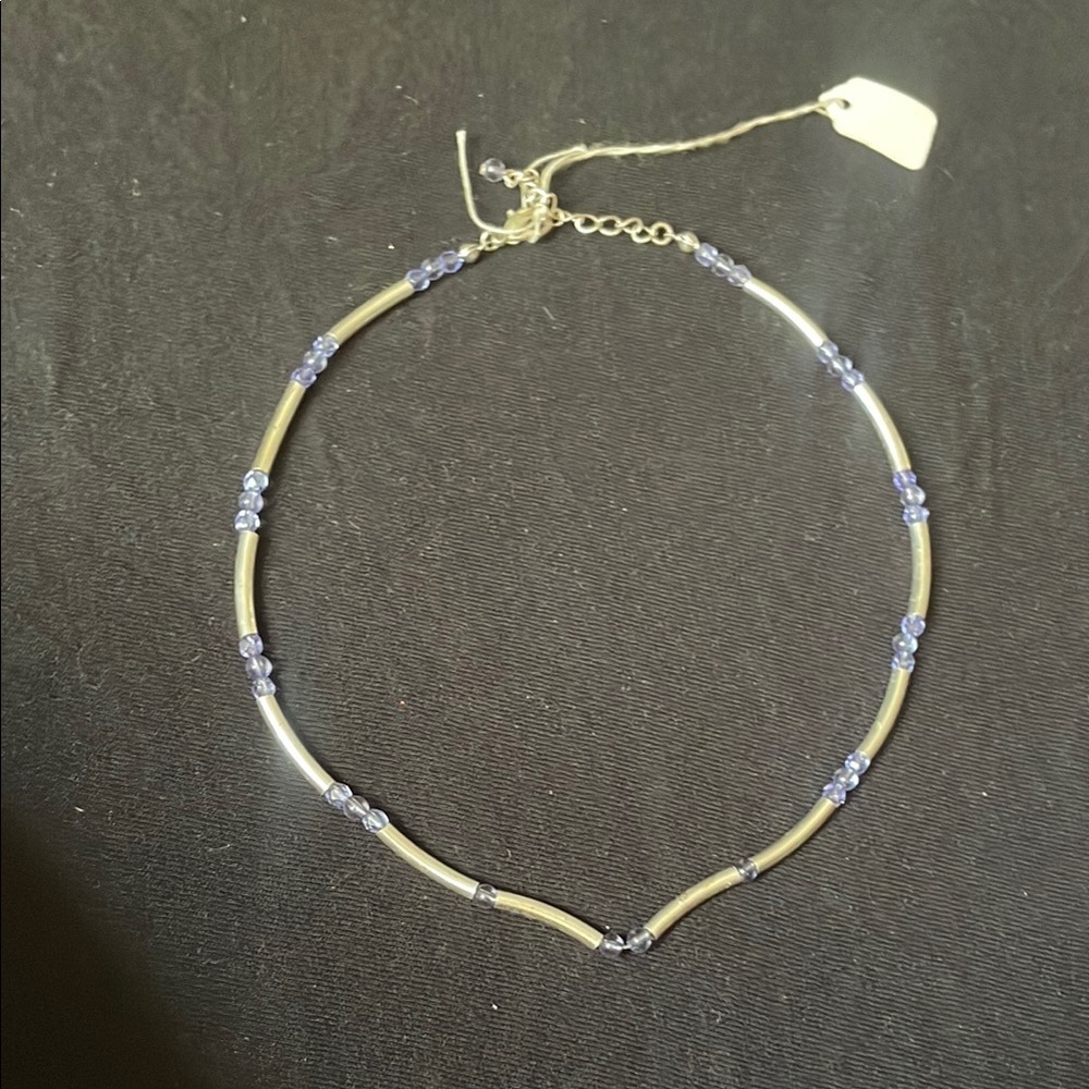 Elegant Gold and Purple Beaded Necklace